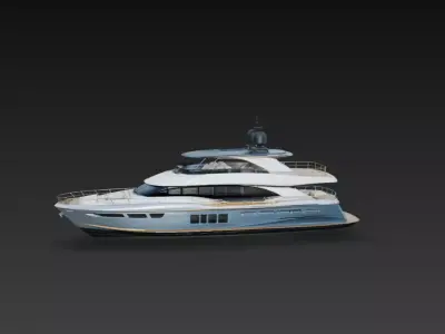 Modern Luxury Motor Yacht Cruiser 3D print model