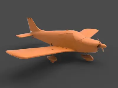 Airplane T orange 3D print model
