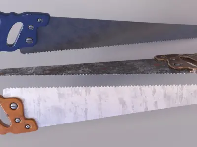 Handsaw tool Low-poly 3D model
