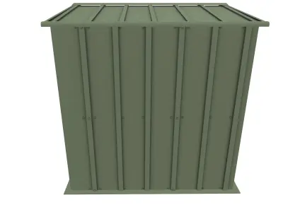 Metal Storage Shed 3D Model VR Low-poly 3D model