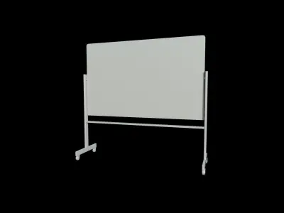 Whiteboard with stand Low-poly 3D model