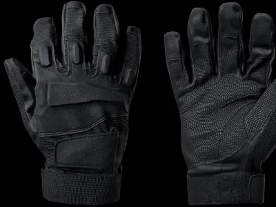 Tactical Gloves 041 Low-poly 3D model