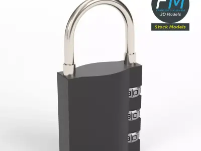 Luggage lock 3D model