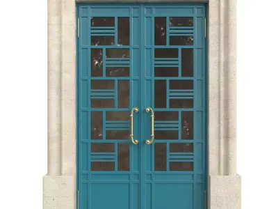 Entrance classic door 138 3D model
