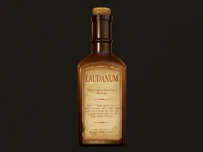 Antique Poison Bottle - PBR Game Ready Low-poly 3D model
