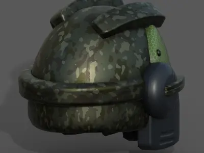 Helmet scifi military combat 3d model  Low-poly 3D model shop
