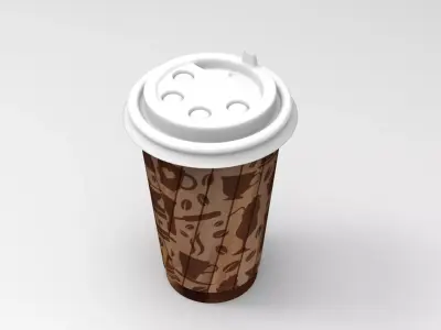 3d coffee cup  Low-poly 3D model