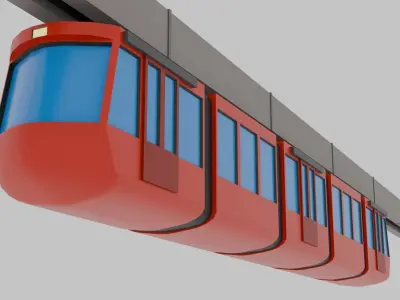 Elevated Monorail Free 3D model