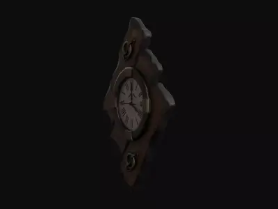Clock  Low-poly 3D model