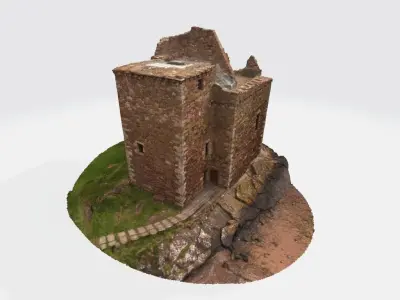 Portencross Castle 3D print model