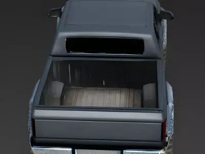 Realistic Electric Pickup Truck 3d model Low-poly 3D model