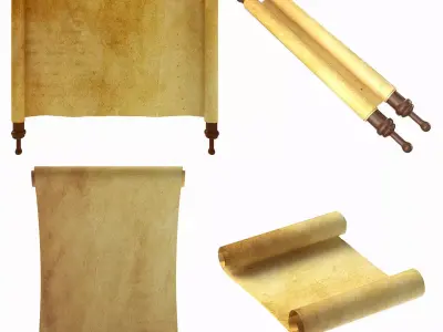 Scrolls Set 3D model