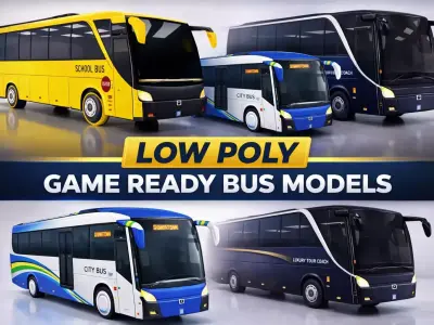 City Buses 3D Model Pack