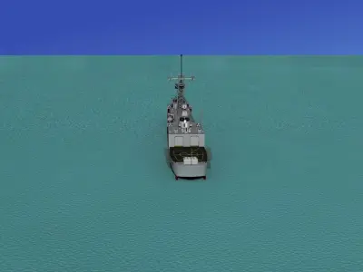 FFG-17 Frigate HMAS Adelaide 3D model