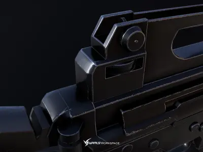 Pindad SS2-V2 Assault Rifle Low-poly 3D model