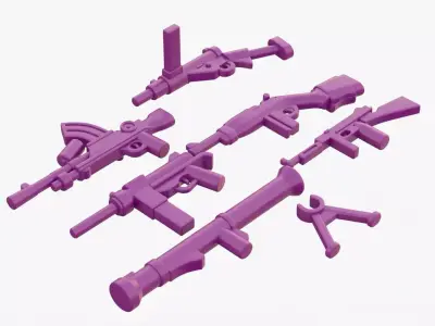 Lego Weapon Collections 3D model get