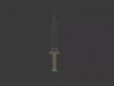 Stylized Curved Dagger - Low Poly Ancient Blade Low-poly 3D model