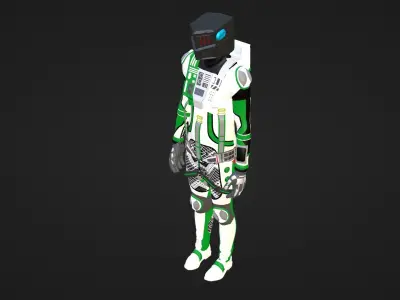 Robot Soldier - Assault Soldier Low-poly 3D model 19