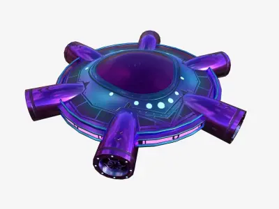 10 Alien Spaceship UFO J Collection - Sci Fi Spacecraft Design 3D Model Pack purchase