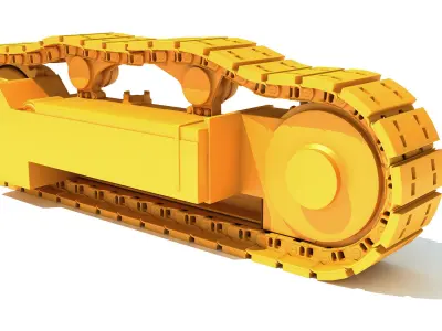 Excavator Track 3D model from CGTrader