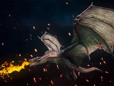 Dragon Printable and gameready PBR  Low-poly 3D model