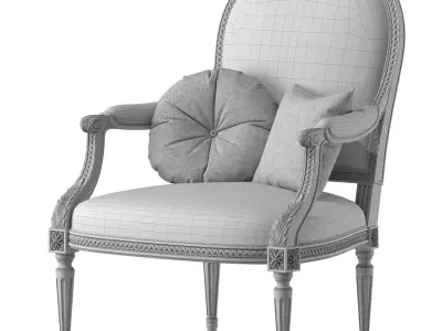 chairish armchair art 7847 3D model