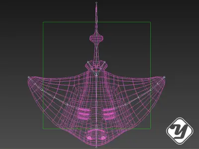 Stingray Low-poly 3D model get