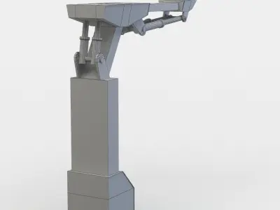 Support sci-fi desk lamp - sci-fi desk lamp Low-poly 3D model