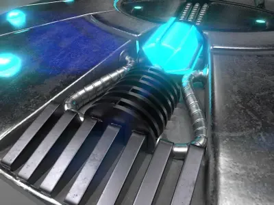Alien Spaceship Low-poly 3D model order