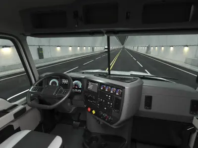  2025 Cab and Chassis Truck White Simplified 