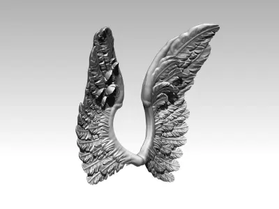 Wing Highpoly High Deatiled element part 3D print model