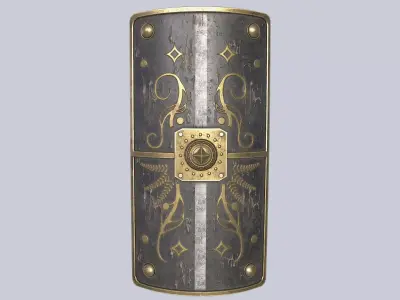 Scutum Low-poly 3D model