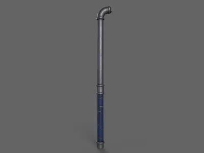 PBR Pipe Weapon V1c Low-poly 3D model