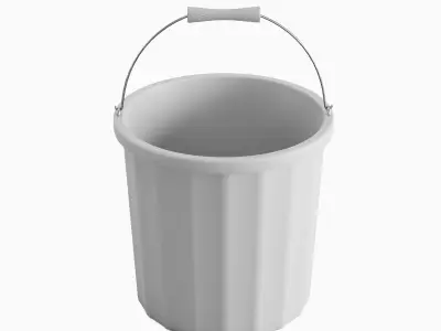 Industrial Plastic Bucket A 02 3D model