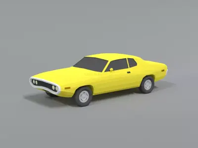 Low Poly Plymouth Satellite Sebring Free 3D model