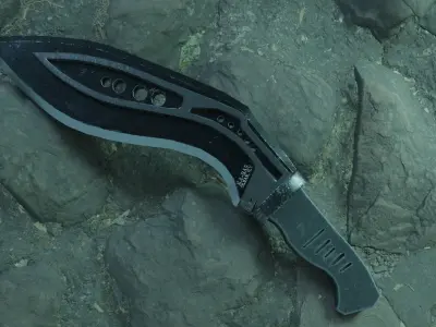 bundle of knives Low-poly 3D model