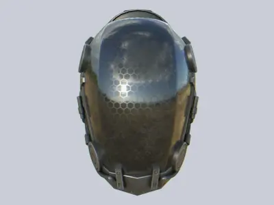 Scifi helmet Low-poly 3D model buy