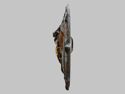 Medieval Fantasy DRagon Shield Low-poly 3D model