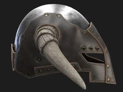 Dark LORDS Helmet Low-poly 3D model