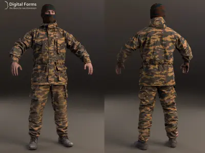 Russian soldier uniform 3D model
