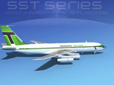 Boeing 707-320 SS Transavia 3D model