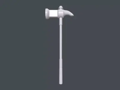 Hammer earphone Low-poly 3D model