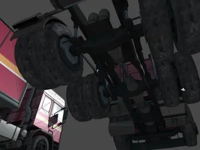 Single Truck Low-poly 3D model