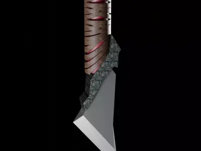 Fantasy Spear  Low-poly 3D model