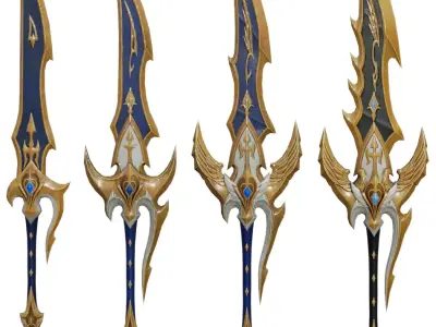Ancient Sword Free low-poly 3D model