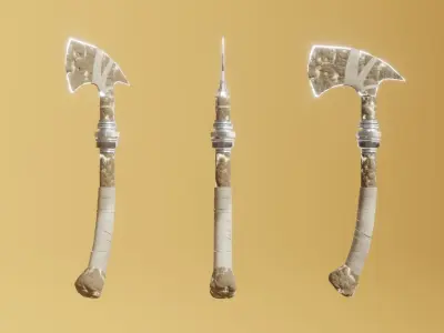 Earth Axe - Elemental Axe - Model 01 Low-poly 3D model