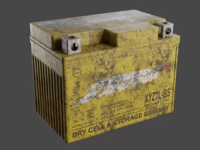 Motorcycle Battery Dirt Low-poly 3D model buy