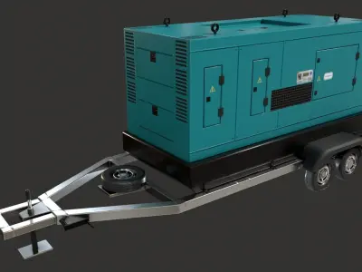Generator Trailer Mounted 1A 3D model
