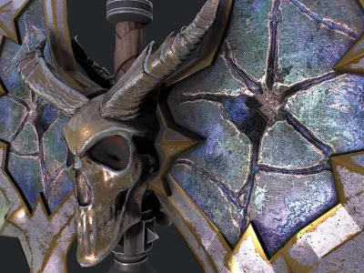 Fantasy Axe 2 3D Model Low-poly 3D model