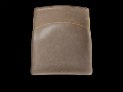 Vintage Pu Leather Barstool 3D model
